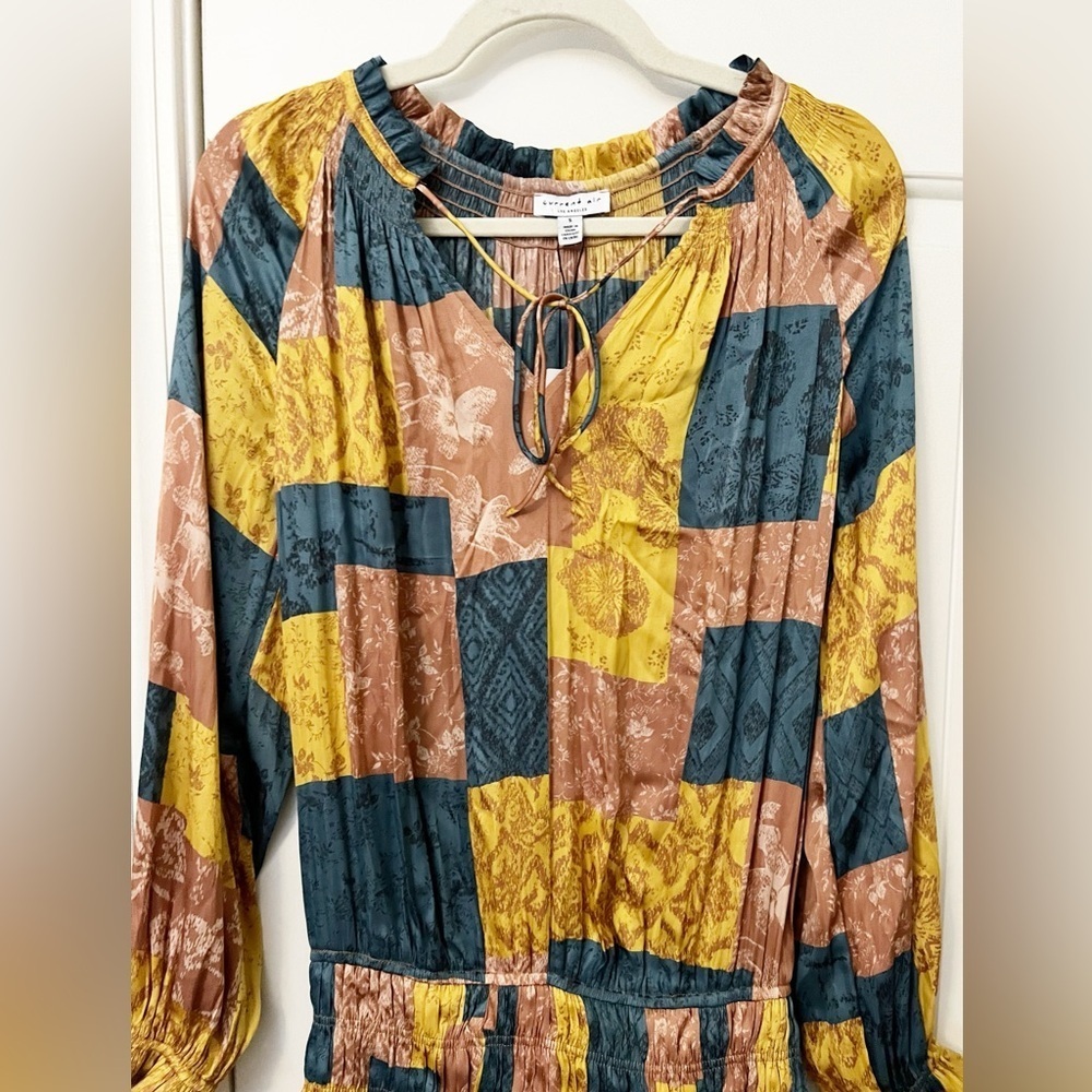 Current Air Patchwork Mini Dress - Blue, Yellow, … - image 5